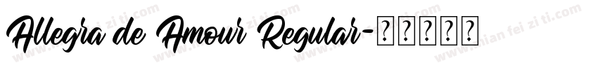 Allegra de Amour Regular字体转换
